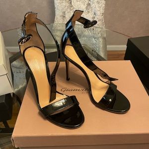Gianvito Rossi black patent leather sandals